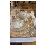 FLAT OF ASST CLEAR GLASSWARE