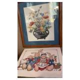 2 PC NEEDLEPOINT ART