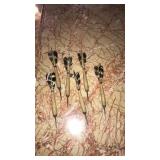 ANTIQUE TURKEY FEATHER STYLE WOOD DARTS