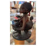 CARVED WOOD MATERNITY FIGURE