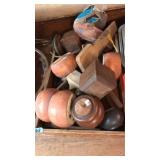 WOOD TRAY W/ ASST WOOD FURNITURE PCS & ETC