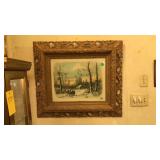 'A WINTER SUNSET IN ENGLAND' BY WILLIAM H CHANDLER