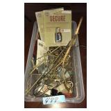 BOX OF ASST PLATE RACKS & ETC