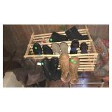 SHOE RACK W/ ASST LADIES SHOES