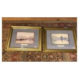 2 FRAMED DAVID DANE SAILBOAT PRINTS