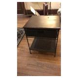 METAL & WOVEN SIDE TABLE
