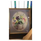 SIGNED 'DIANA' FRAMED FLORAL STILL LIFE
