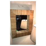 DECORATIVE WOOD FRAMED WALL MIRROR