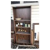 6FT TALL WOOD BOOK CASE