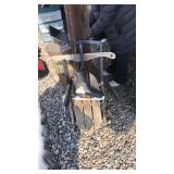 ANTQ. SLED WITH HAND PAINTED ICE SKATES