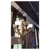 DECORATIVE GOLD PAINTED CHANDELIER