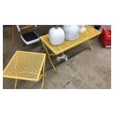 2 PC. METAL IRON OUTDOOR TABLES