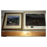 2 PRINTS: FIRST DAY ISSUE STAMP & SWISS ALPS