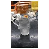 BELL FLOWER GLASS PITCHER