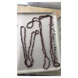 BEADED SEMI PREC STONE NECKLACES W/ 14K BEADS (3)
