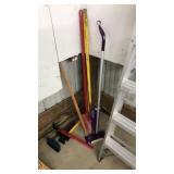 ASST. ICE SCRAPER, SWIFFER MOP, SHOVEL, PINCH BAR