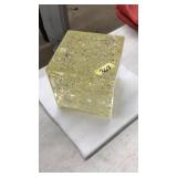 FINE ART GLASS CUBE BY JEFFERY DOLAN HONSBERGER