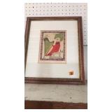 HARPIST LITHOGRAPH BY JUDITH BLEDSOE