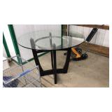ROUND GLASS BAR HEIGHT TABLE