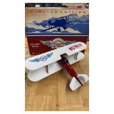 HUMBLE STEARMAN BI-PLANE AIRPLANE BANK IN BOX