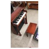 SCHOENHUT TOY PIANO WITH BENCH