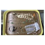 TRAY OF ASST COSTUME JEWELRY