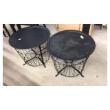 PAIR OF IKEA GUALOV STORAGE COFFEE TABLES