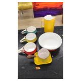 DANSK AND FINEL ENAMEL WARE, 7 PC