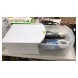 ALPINA SKI SHOES SIZE 46 AND STORAGE BIN