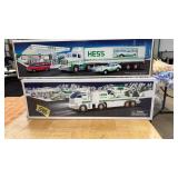 2 HESS TRUCKS: HELICOPTER & 18 WHEELER W/RACER
