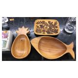 WOOD CAREVED BOWLS