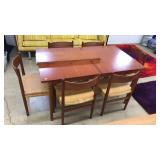 TEAK MC TABLE WITH 6 CHAIRS