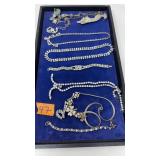 TRAY OF RHINESTONE JEWELRY COLLECTION