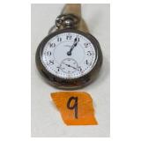 ELGIN RAILWAY DUEBER COIN SILVER POCKET WATCH