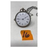 KEY WIND POCKET WATCH W/ KEY