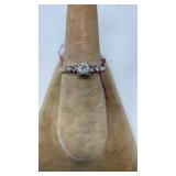 14K WHITE GOLD DIAMOND ENGAGEMENT RING