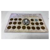 LINCOLN WHEAT-EAR PENNY COLLECTION IN DISPLAY