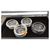 (8) STERLING RIMMED CANDLESTICK HOLDERS