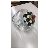MCKENZIE CHILDS COURTLY CHECK ENAMEL SWEET JAR
