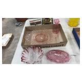 4 PC PINK GLASS