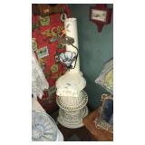 VINTAGE CONVERTED TO LAMP POT BELLY STOVE