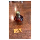 ANTIQUE AMBER PERFUME BOTTLE MINITURE