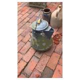 PRIMITIVE PAINTED TEA KETTLE