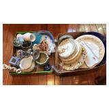 FLAT OF ASST DECOR, PORCELAIN, & ETC