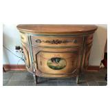 GEO III STYLE DEMILUNE CONSOLE CABINET