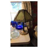 ART DECO STAINED GLASS TABLE LAMP