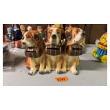 VNTG CERAMIC SAINT BERNARD DOG COIN BANK