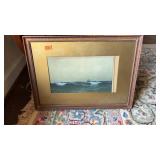 ANTIQUE SEASCAPE LITHOGRAPH