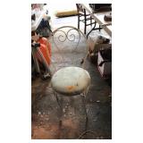 METAL CUSHIONED PARLOR CHAIR