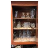 CABINET OF ASST GLASSWARE